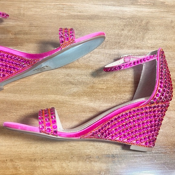 Betsey Johnson Gem Embellished Wedge Heels - Picture 6 of 11